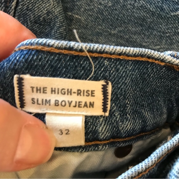 Madewell High Rise Slim Boy Friend Jeans, Size 32, NWOT - Picture 3 of 9